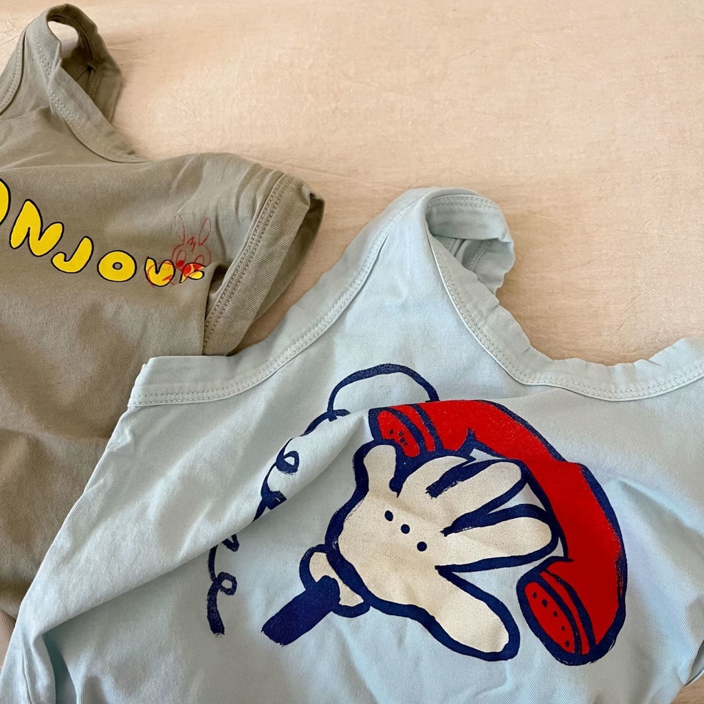 MNGRL Áo Ba Lỗ Cotton Thoải Mái Thoáng Khí Hàn Quốc Thời Trang Cho Trẻ Em