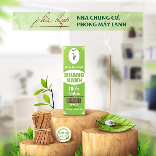 Nhang xanh 30cm (550 cây/hộp) tăm đỏ, nhang thiền tự nhiên | BigBuy360 - bigbuy360.vn