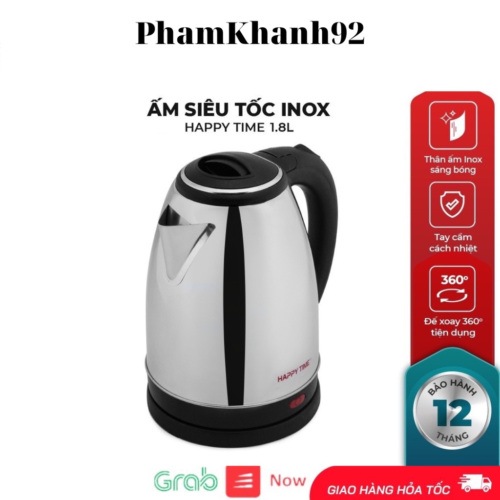ẤM SIÊU TỐC INOX 1.8L HAPPY TIME