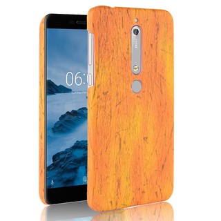 Ốp lưng họa tiết vân gỗ cho điện thoại Nokia 6 2018