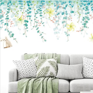 Decal dán tường Tán hoa vàng rủ