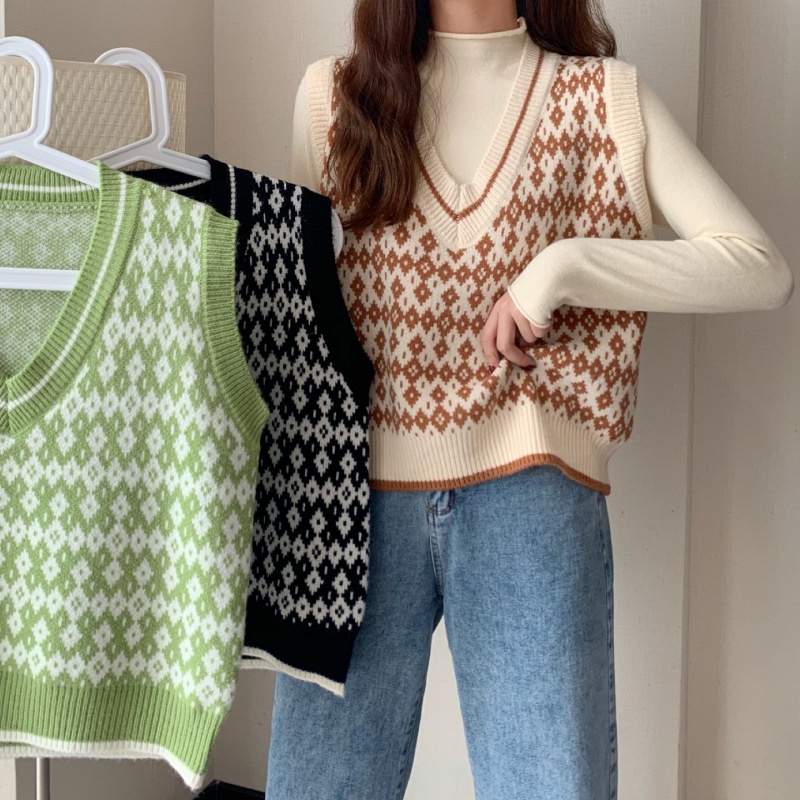 Áo ghile len ngắn thổ cẩm Quảng Châu thu đông GILE 05