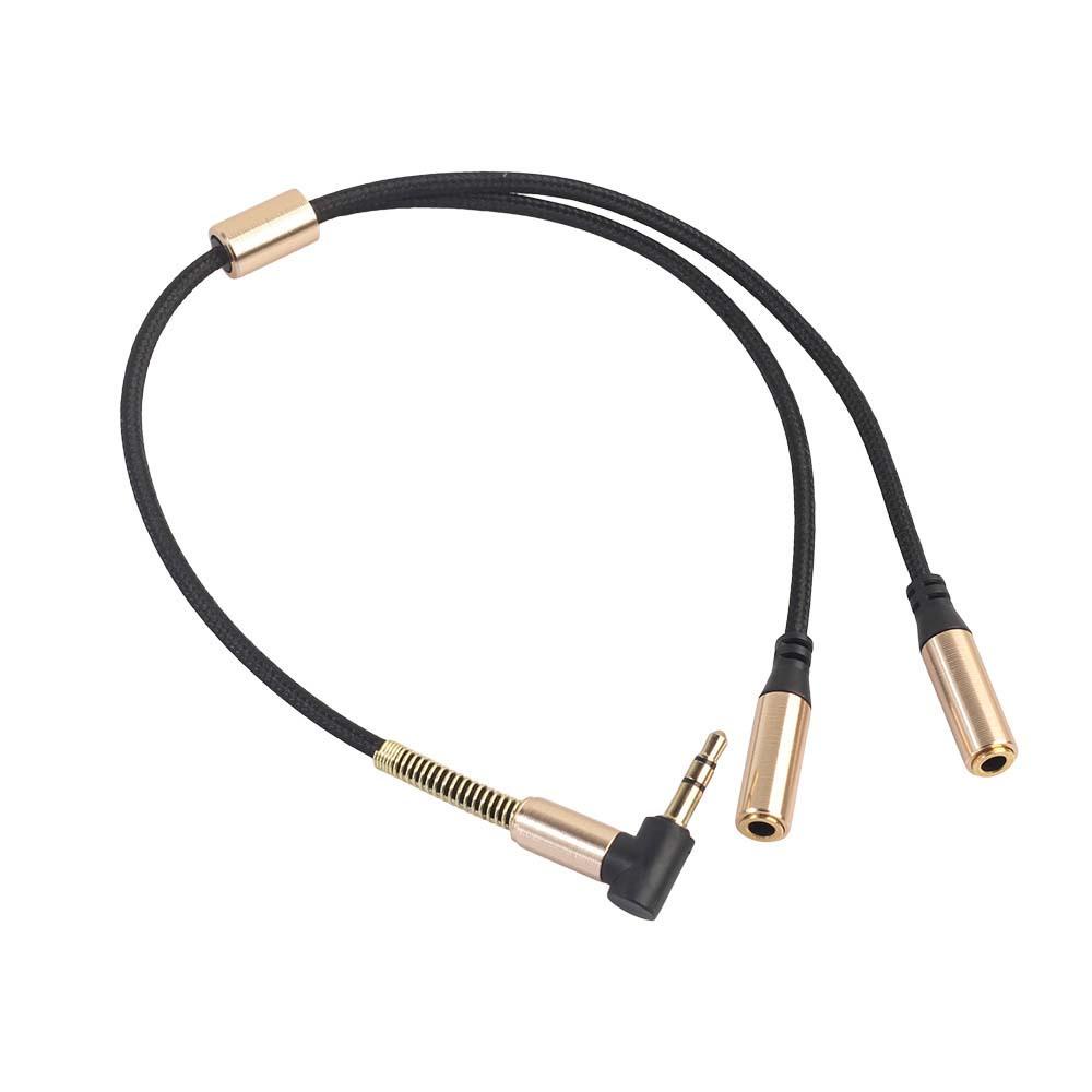 Dây Cáp Chia Cổng Âm Thanh 3.5mm Từ 1 Đầu Cắm Sang 2 Ổ Cắm Tiện Dụng