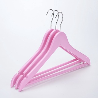 Móc gỗ thanh ngang màu hồng 44.5cm (1 móc)