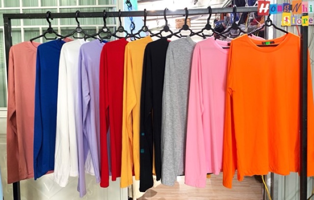 ÁO THUN TAY DÀI TRƠN DÁNG RỘNG MÀU CAM LONG TEE ORANGE UNISEX - MM | BigBuy360 - bigbuy360.vn