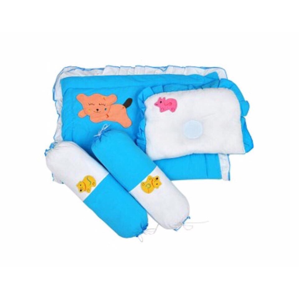 A0210 Gối xốp nằm, 2 gối ôm và tấm nệm, Bộ gối xốp kèm tấm nệm cho bé bao gồm 1 tấm nệm, 1 gố