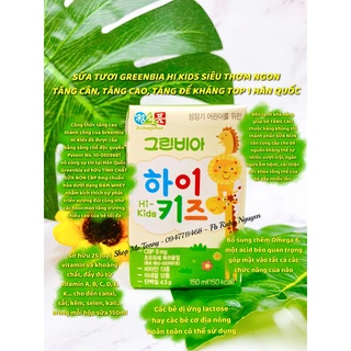 Sữa Greenbia Hi Kids - Tăng chiều cao, cân nặng cho trẻ