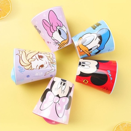 Ly nước hoạt hình Disney nhựa melamine mới 2022 hình Minnie Mickey Elsa Car Princess Sulley cho bé
