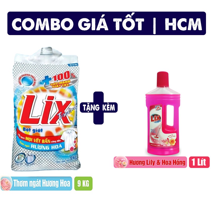 Bột giặt Lix 9kg Hương Hoa Xuân - Trắng