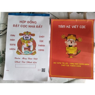 Cuốn hợp đồng cọc đất 2 liên  (CHUẨN) tặng giấy kê Thần Tài