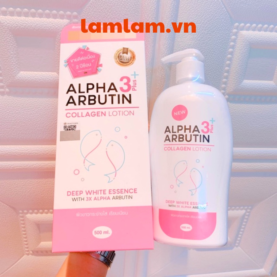 Sữa Dưỡng Trắng Da Alpha Arbutin Collagen Collagen Lotion 3+ Plus 500ml