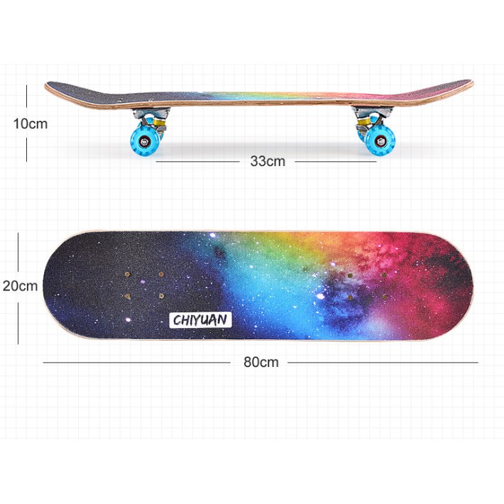 Ván trượt skateboard thể thao cao cấp đèn led phát sáng [BH 1 đổi 1]  shopsara