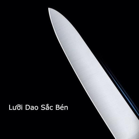 Bộ dao kéo Nhật 6 chi tiết bộ dao nhà bếp có đế cắm, làm từ thép không gỉ siêu bền