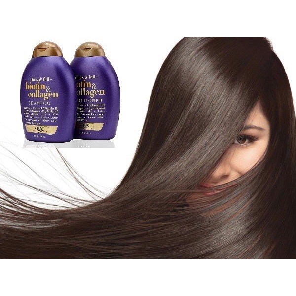 Dầu gội Chống rụng tóc OGX Thick & Full Biotin & Collagen Shampoo 385ml