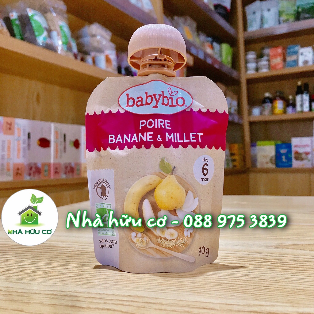 Trái cây nghiền/Hoa quả nghiền cho bé ăn dặm từ 6 tháng - Date: 11/2023 - Nhà hữu cơ