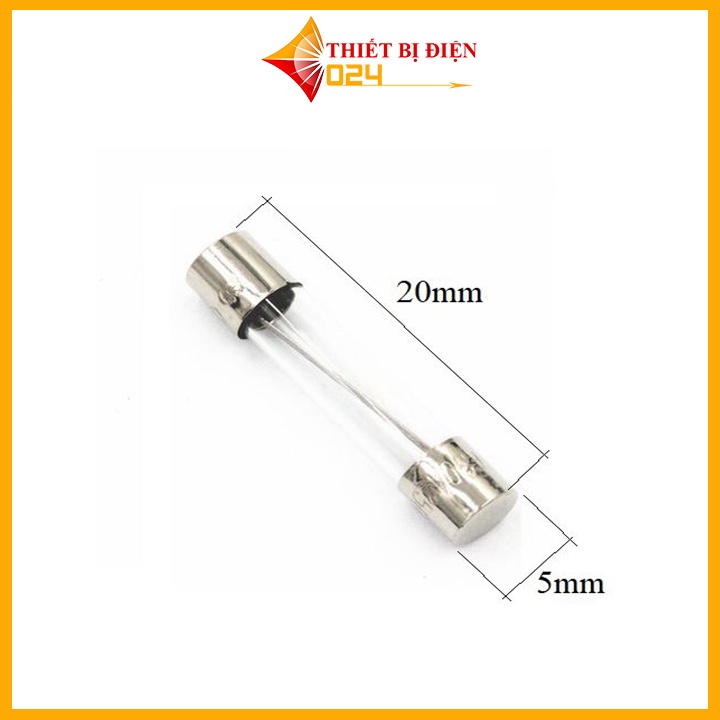 Bộ 10 Cầu chì ống thuỷ tinh 250v 5x20mm