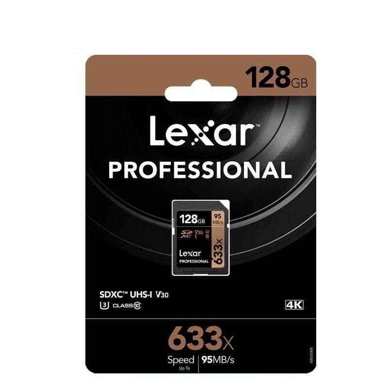 Thẻ Nhớ SDXC Lexar Professional 128GB 633x UHS-I U3 4K V30 95MB/s (Đen)