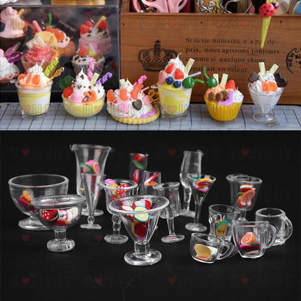 Set 17 mô hình chiếc cốc xinh xắn dùng để trang trí nhà búp bê
