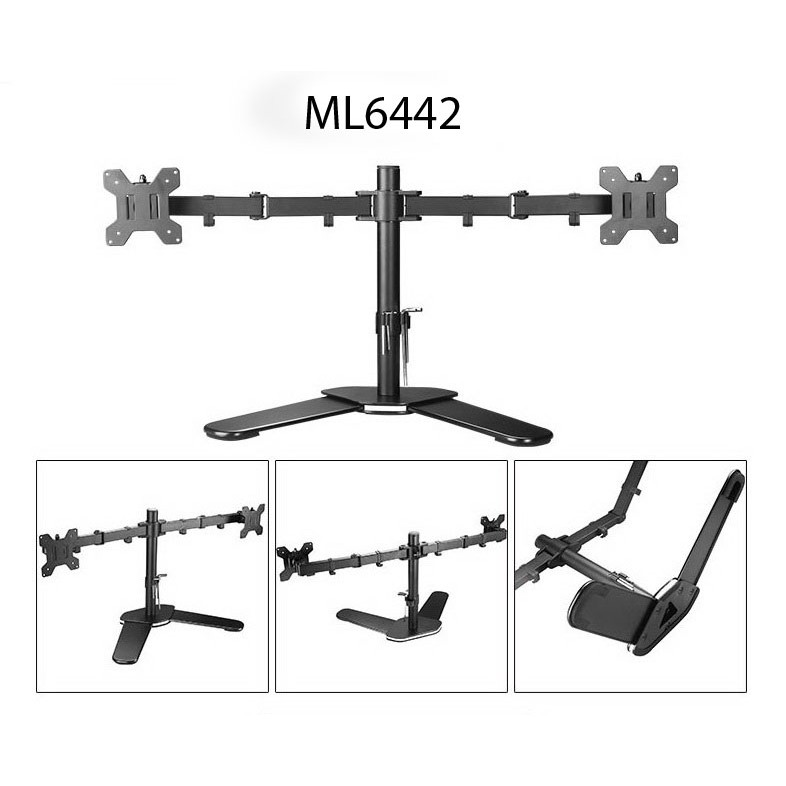 Giá Treo Màn Hình Máy Tính, Tivi-Tay Đỡ 2 Màn Hình 13-27 Inch MD6442/ML6442