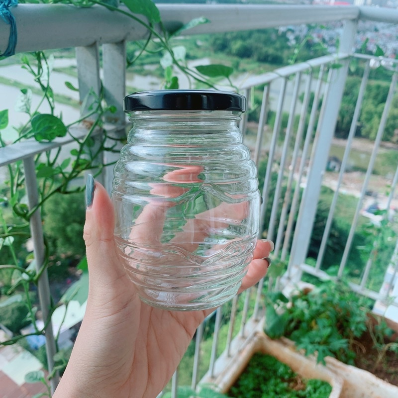Hũ thủy tinh con ong loại tốt, đựng mật ong, chưng yến, đựng gia vị nhà bếp,chịu nhiệt, an toàn sức khỏe 100ml, 200ml