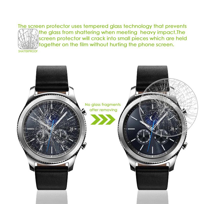 2PC Screen Protector for smasung Gear S3 HD Tempered Glass Watch Accessories