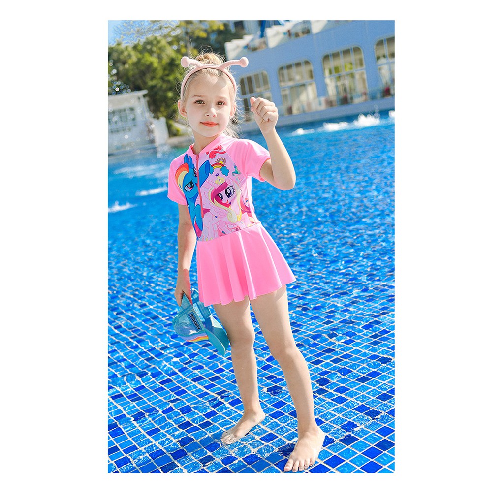 Đồ bơi bé gái họa tiết pony dễ thương