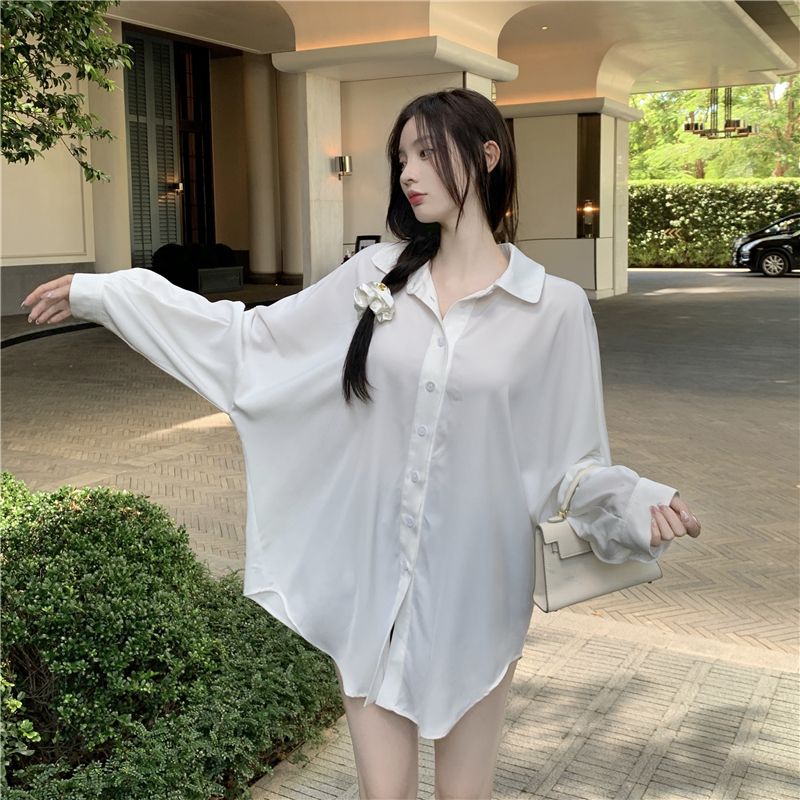 Áo Sơ Mi Hở Lưng Thắt Nơ Sau Lưng Dáng Rộng Phong Cách Hàn Quốc ❤️
