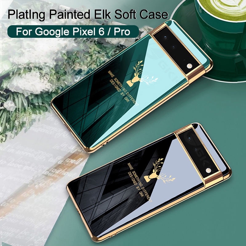 Ốp Điện Thoại Silicone Mềm Mạ GKK Họa Tiết Hươu Chống Va Đập Cho Google Pixel 6 Pro Google Pixel 6 Pro