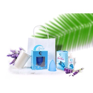 Cốc nguyệt san Hercup Mỹ kèm dung dịch vệ sinh cốc tiệt trùng túi vải