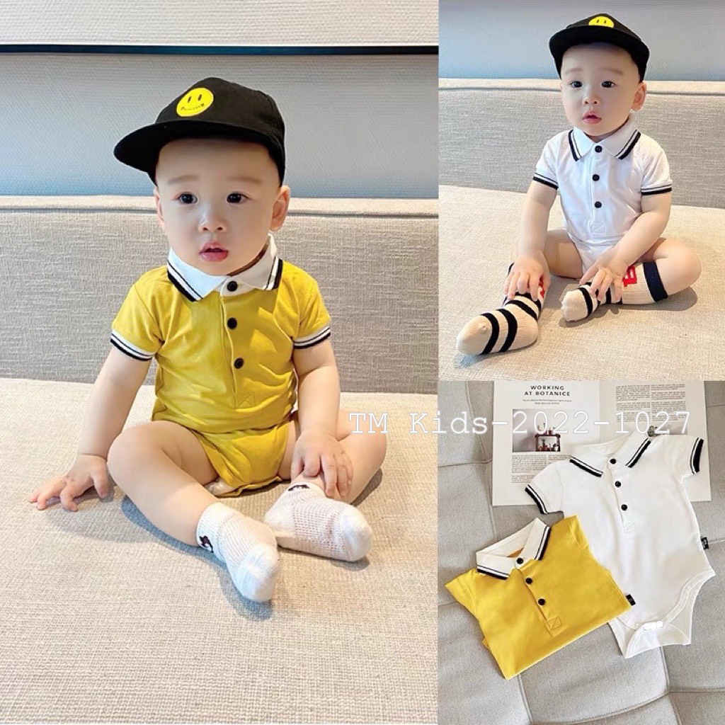 BỘ BODY CHIP CHẤT COTTON CỰC ĐẸP CHO BÉ TRAI TỪ 5-13KG