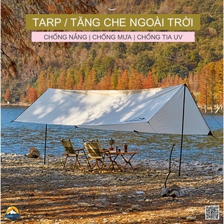 Tarp che / Tăng tráng bạc chống UV ngoài trời NURGAZ CAMPOUT (Thổ Nhĩ Kỳ) cắm trại dã ngoại du lịch