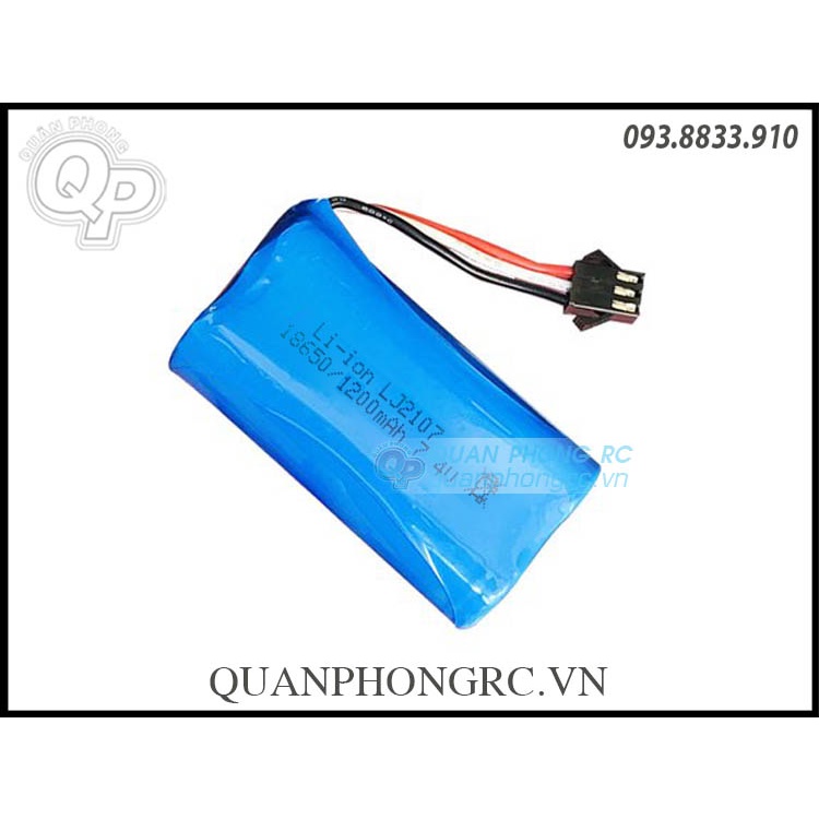 Pin 18650 1200mAh 2S 7.4V LiOn Battery For MN99S RC Cars Military Trucks