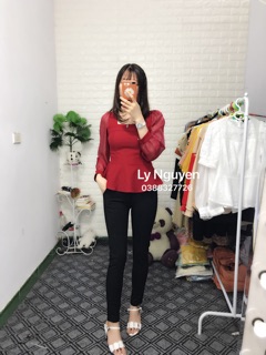ÁO SƠ MI PEPLUM SIÊU XINH (ẢNH THẬT 100% do shop tự chụp)