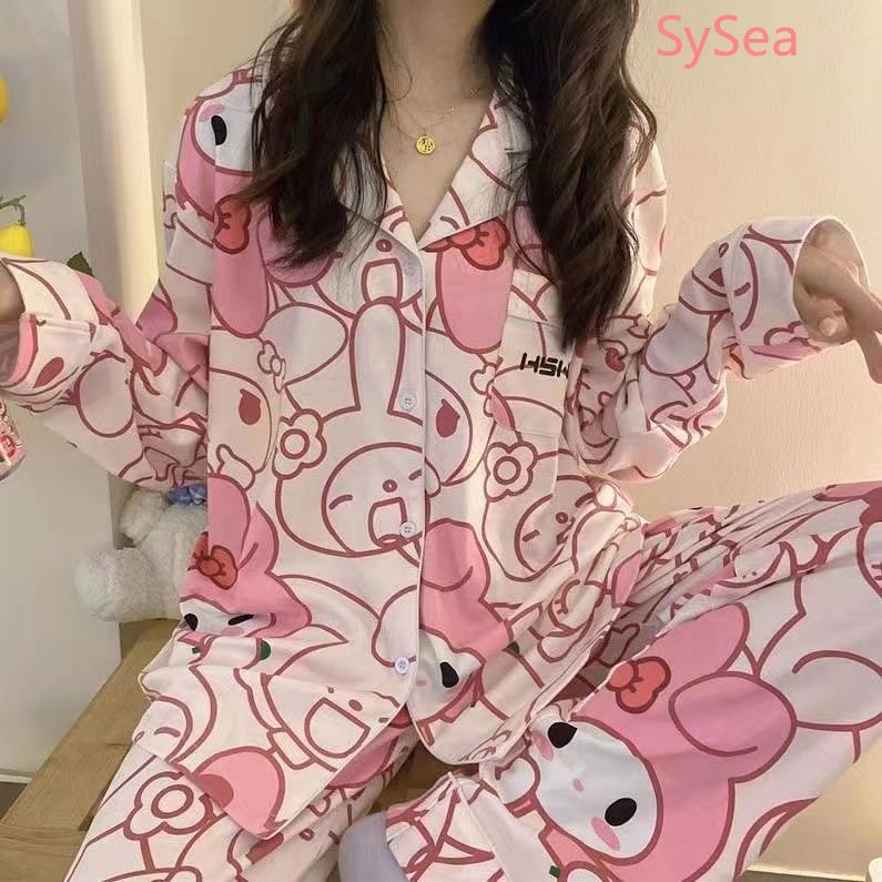 Bộ Đồ Ngủ Họa Tiết Gấu Và Dâu Tây Đáng Yêu Cho Nữ Kiểu Hàn Quốc