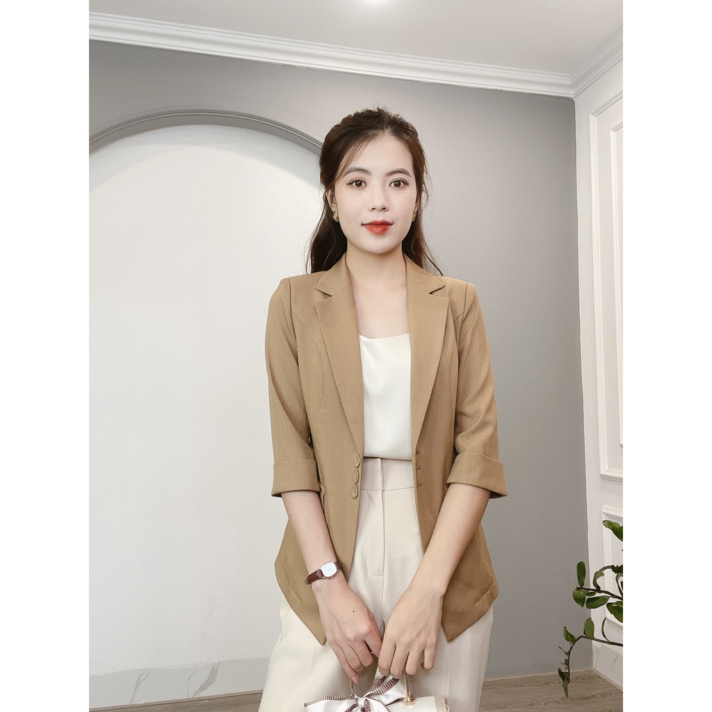 Áo Vest Tay Lỡ 3 Cúc 2 Nắp Túi Min House