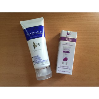 Combo kem mụn xóa thâm liền sẹo và sữa rửa mặt O'jee