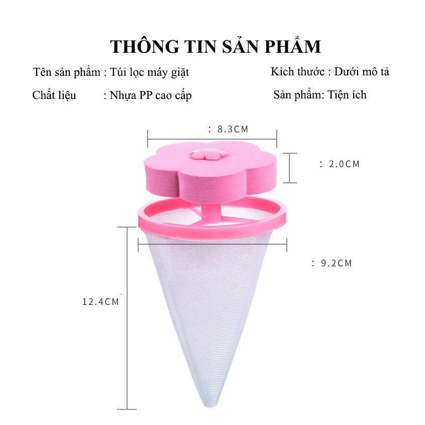 Phao Lọc Cặn Máy Giặt❤ Túi Lọc Rác Làm Sach Máy Giặt Thông MInh Tiện Lợi Lọc Cặn Bẩn, Bụi Bông, Tóc Rụng, Bã Giấy, Rác