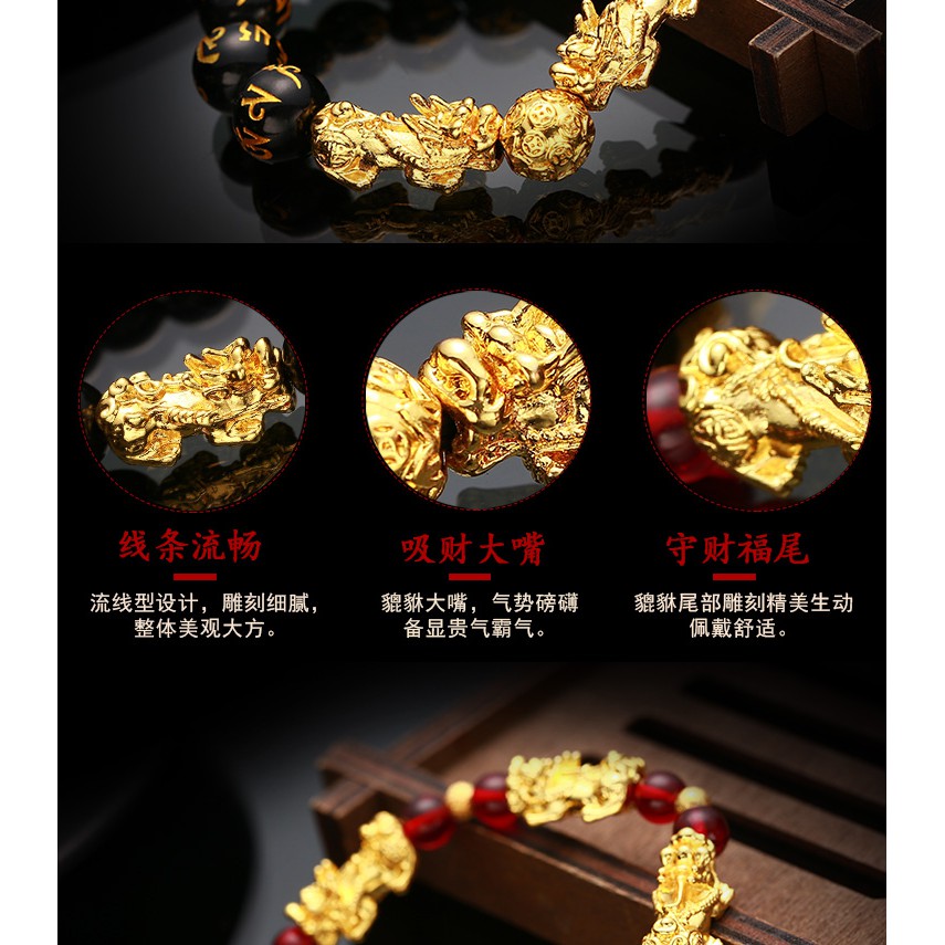 Vietnam Shakin Bracelet Black Obsidian Male Couple Strings 3D Hard Fashion Crystal Jewelry For A Long Time
