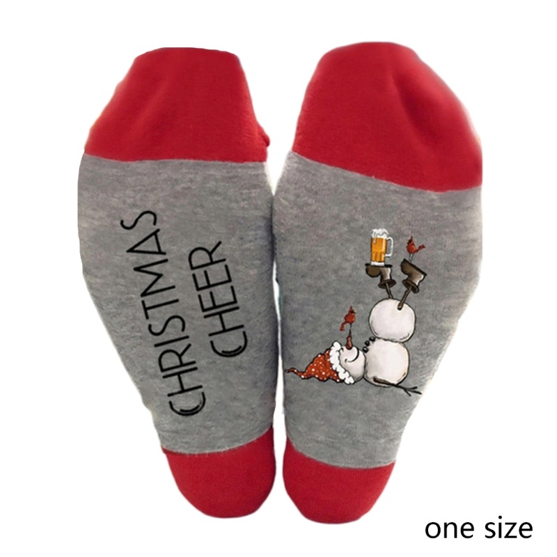 Youyo Tất Cotton In Chữ Merry Christmas Thời Trang Cho Nam Nữ