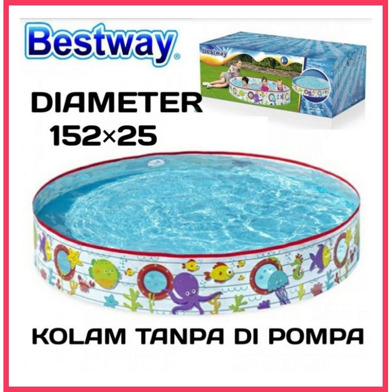 Bestway Hồ Bơi Không Bơm Hơi 150cm Dành Cho Trẻ Em