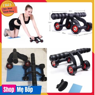 CON LĂN TẬP BỤNG 4 BÁNH KÈM THẢM 💖FREESHIP💖 DỤNG CỤ TẬP GYM (Hàng loại 1)