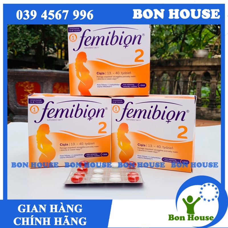 Femibion 2 Hộp 8 tuần đủ bill
