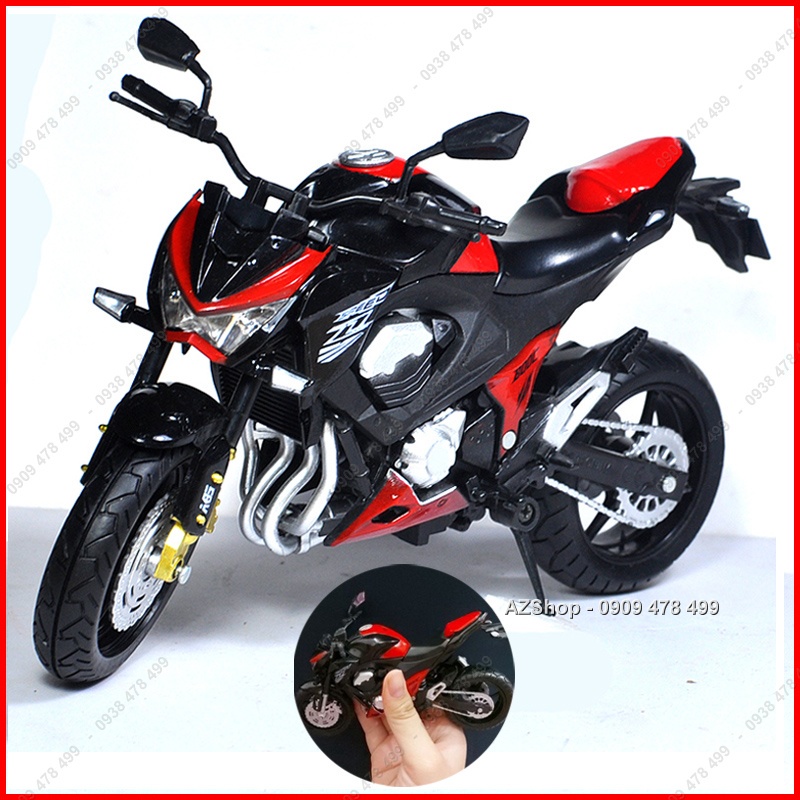 Xe Mô Hình Moto Kiểu Dáng Z800 2014 Tỉ Lệ 1:12  - 8698.3