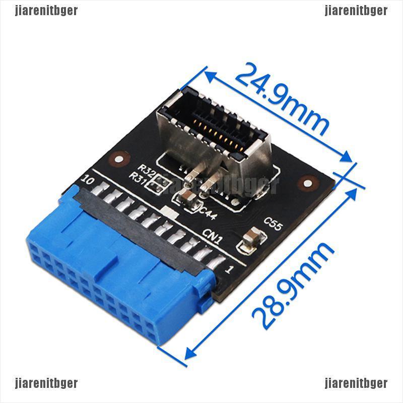 （jiarenitbger）USB3.0 To USB 3.1 Type C front Type E Adapter 20pin to 19pin Expansion Module