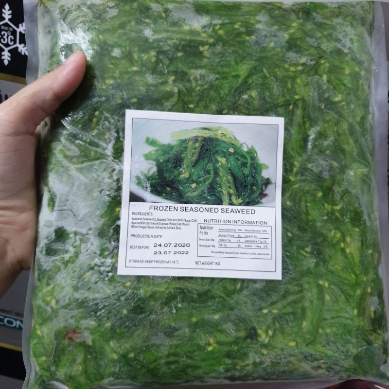 Salad rong biển tươi trộn mè Chuka Wakame Nhật Bản Nissi / Frozen seasoned Seaweed