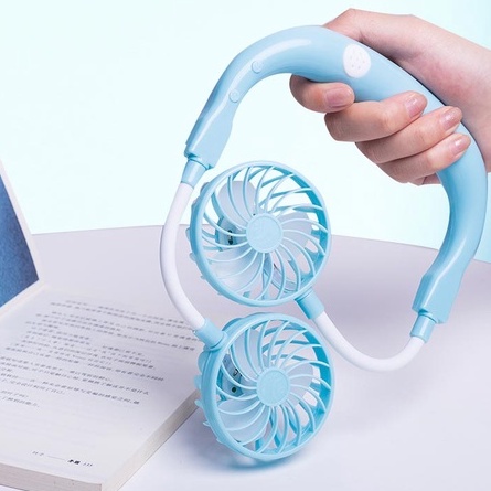 Hàng mới Quạt Đeo Cổ mini có Tinh Dầu thơm 360 Độ Quạt cầm tay tích điện USB mini treo