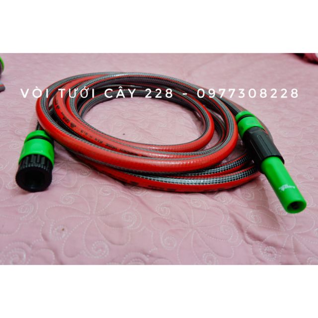 Bộ 10 mét dây vòi xịt tăng áp rửa xe, tưới cây siêu bền