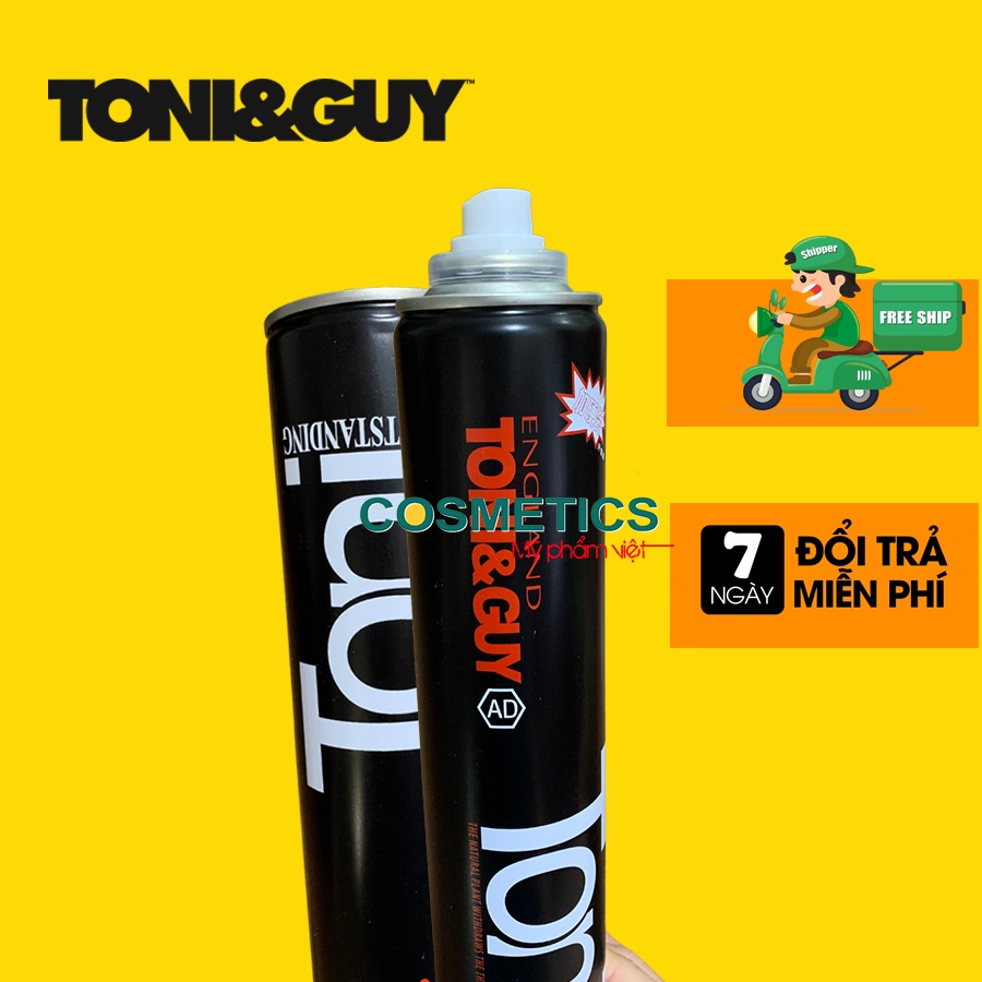 Gôm xịt giữ nếp tóc, gôm xịt tạo kiểu tóc nam Toni&Guy 380ml