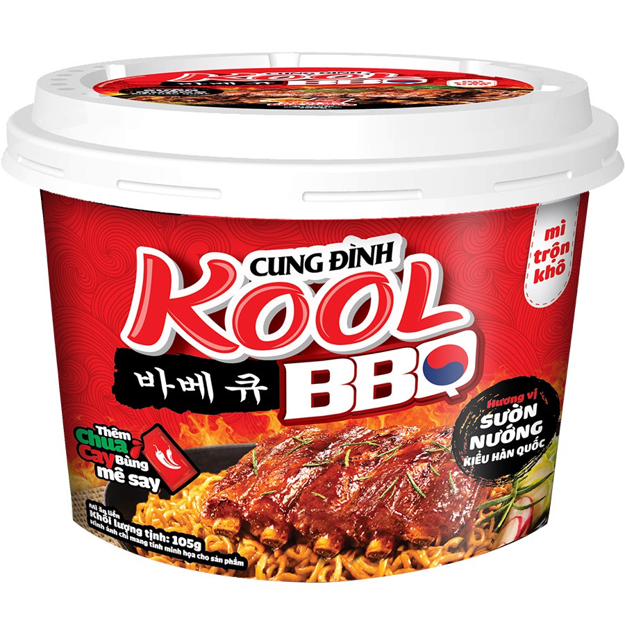 [2 VỊ MỚI TINH] Mì trộn Spaghetti KOOL tô 105g.