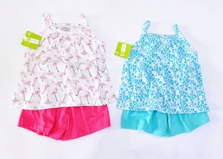 Bộ mùa hè bé gái hàng vải xuất dư vnxk BBG022